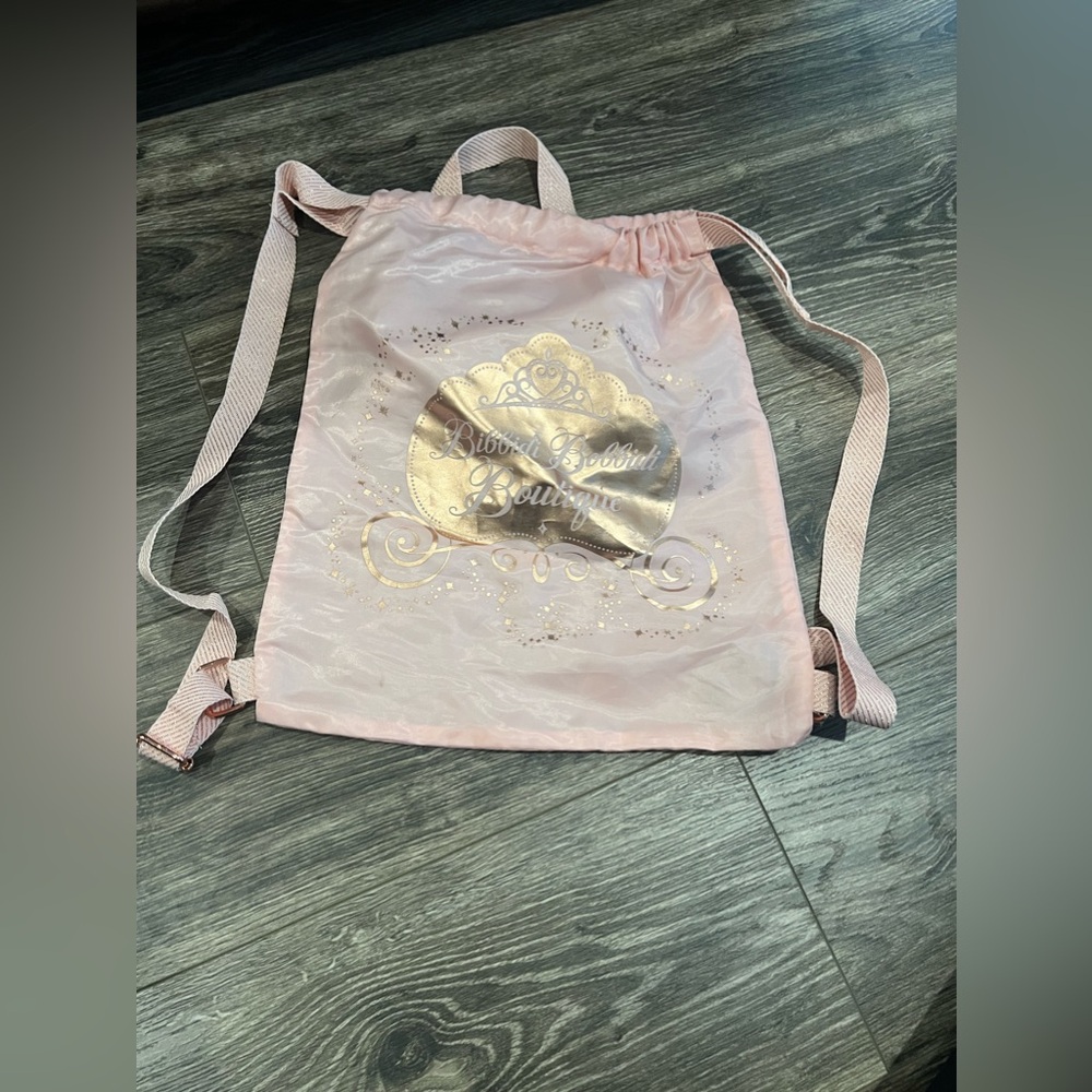 Disney Parks Backpack Bibbidi Bobbidi Boutique Pink Gold Bag/Backpack in GUC